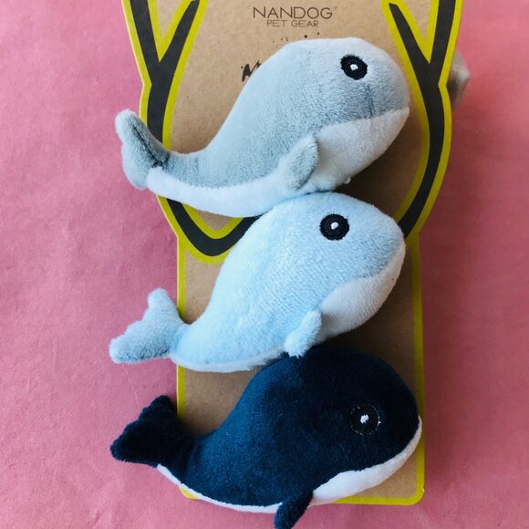Dog NANDOG PET GEAR Mini Plush Set of 3 Squeaky Stuffed Dog Pet Yoy - Picture 2 of 4